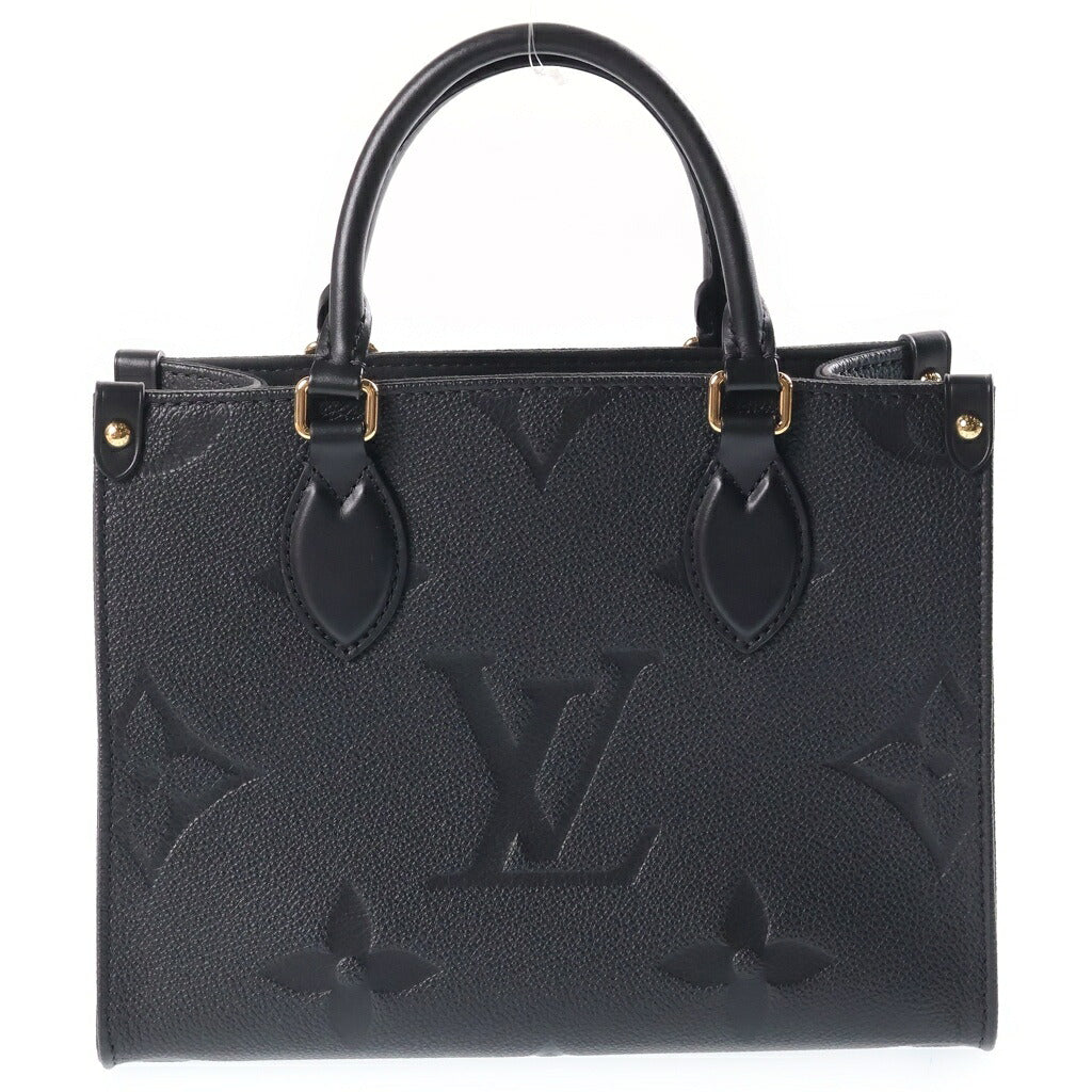LOUIS VUITTON(ルイヴィトン) オンザゴーPM ハンドバッグ ショルダーバッグ 2way モノグラム ジャイアント アンプラント レザー ブラック M45653