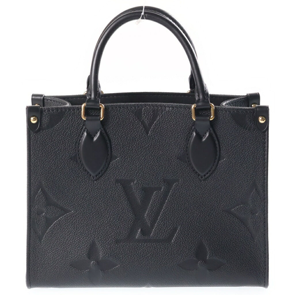 LOUIS VUITTON(ルイヴィトン) オンザゴーPM ハンドバッグ ショルダーバッグ 2way モノグラム ジャイアント アンプラント レザー ブラック M45653