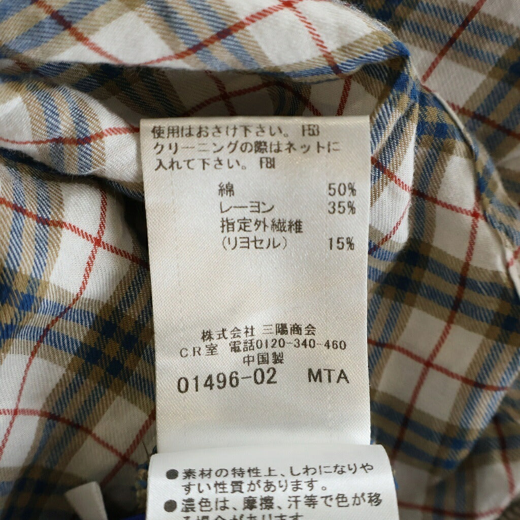 BURBERRY BLUE LABEL(バーバリーブルーレーベル) ブラウス 半袖 トップス リボンタイ ノバチェック コットン マルチカラー E1M14-415-02