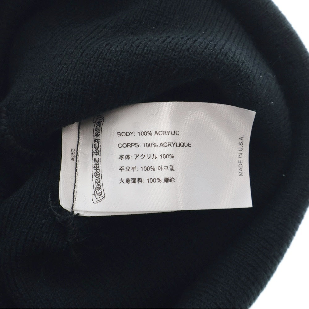 CHROME HEARTS(クロムハーツ) ×MATTY BOY PPO WOOL WATCH CAP マッティボーイ チョンパー刺繍ニットキャップ ビーニー ニット帽 ブラック