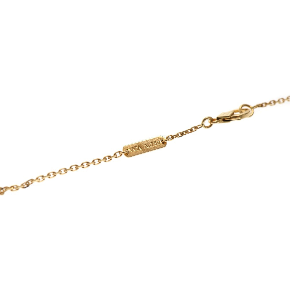 Van Cleef & Arpels(ヴァンクリーフアンドアーペル) ヴィンテージアルハンブラ カーネリアン ネックレス Au750 YG イエローゴールド ジュエリー VCARD38500
