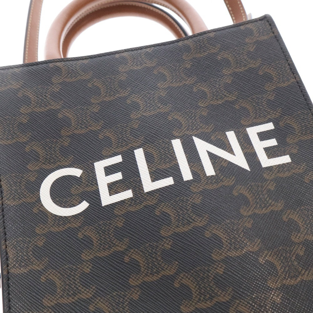 CELINE(セリーヌ) トリオンフ バーティカルカバミニ ショルダーバッグ ブラウン PVC×レザー