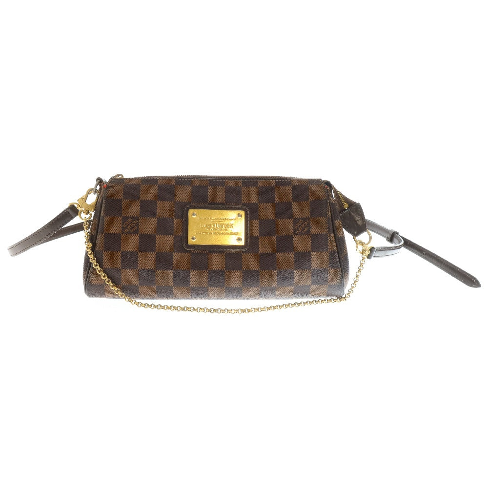 LOUIS VUITTON(ルイヴィトン) ダミエ エヴァ ショルダーバッグ チェーンバッグ ハンドバッグ ミニバッグ ゴールド金具 ブラウン レザー×PVC N55213