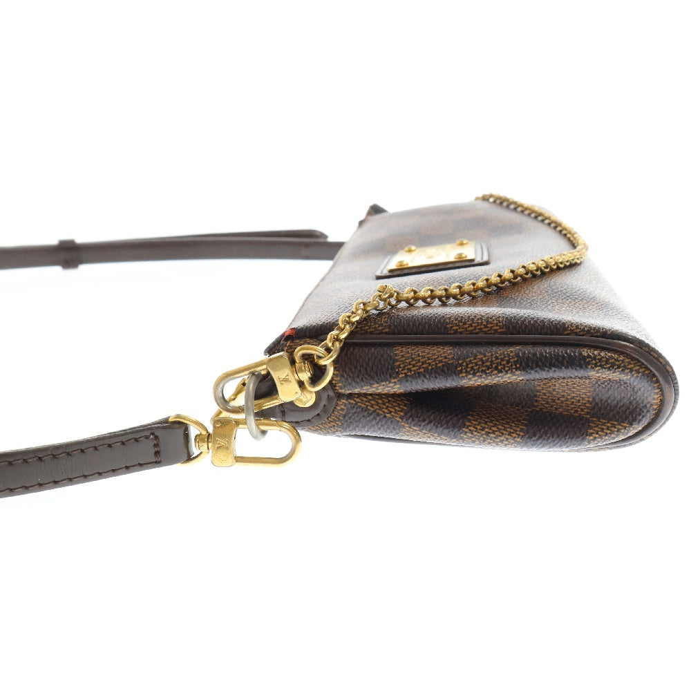 LOUIS VUITTON(ルイヴィトン) ダミエ エヴァ ショルダーバッグ チェーンバッグ ハンドバッグ ミニバッグ ゴールド金具 ブラウン レザー×PVC N55213