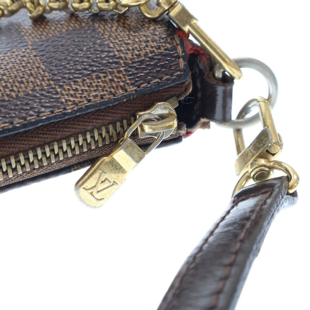 LOUIS VUITTON(ルイヴィトン) ダミエ エヴァ ショルダーバッグ チェーンバッグ ハンドバッグ ミニバッグ ゴールド金具 ブラウン レザー×PVC N55213