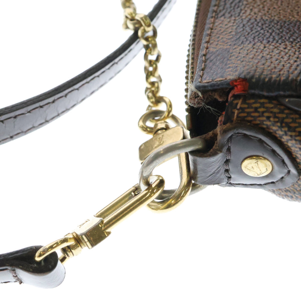 LOUIS VUITTON(ルイヴィトン) ダミエ エヴァ ショルダーバッグ チェーンバッグ ハンドバッグ ミニバッグ ゴールド金具 ブラウン レザー×PVC N55213