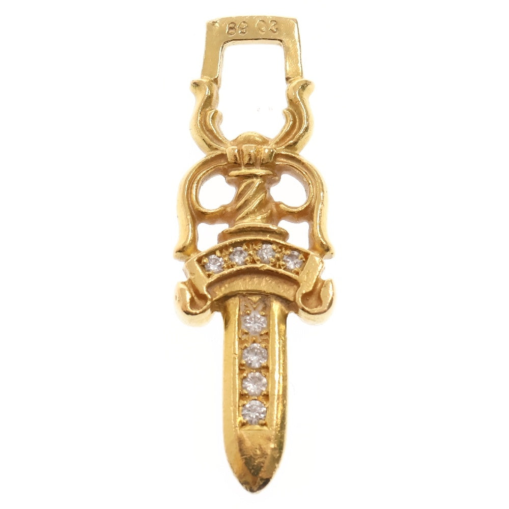 CHROME HEARTS(クロムハーツ) 22K #10 DAGGER ダガー アフターダイヤ ペンダント ネックレストップ ゴールド