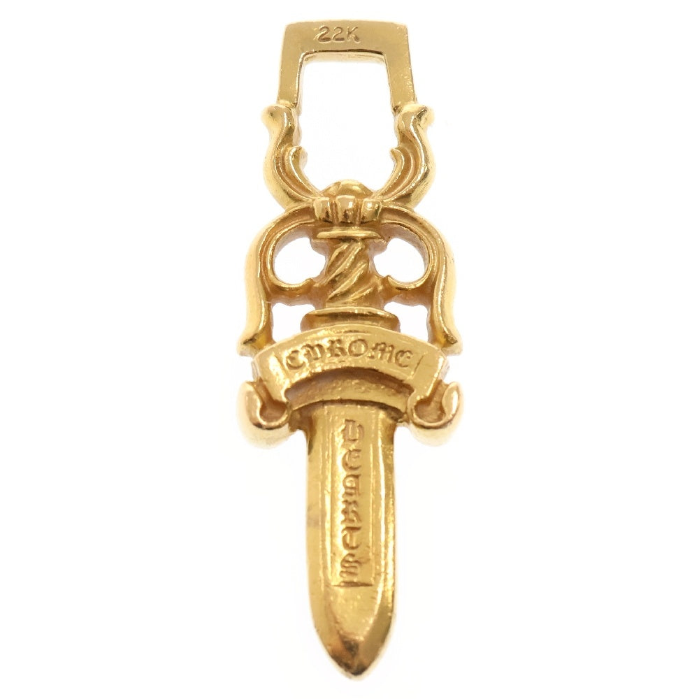 CHROME HEARTS(クロムハーツ) 22K #10 DAGGER ダガー アフターダイヤ ペンダント ネックレストップ ゴールド