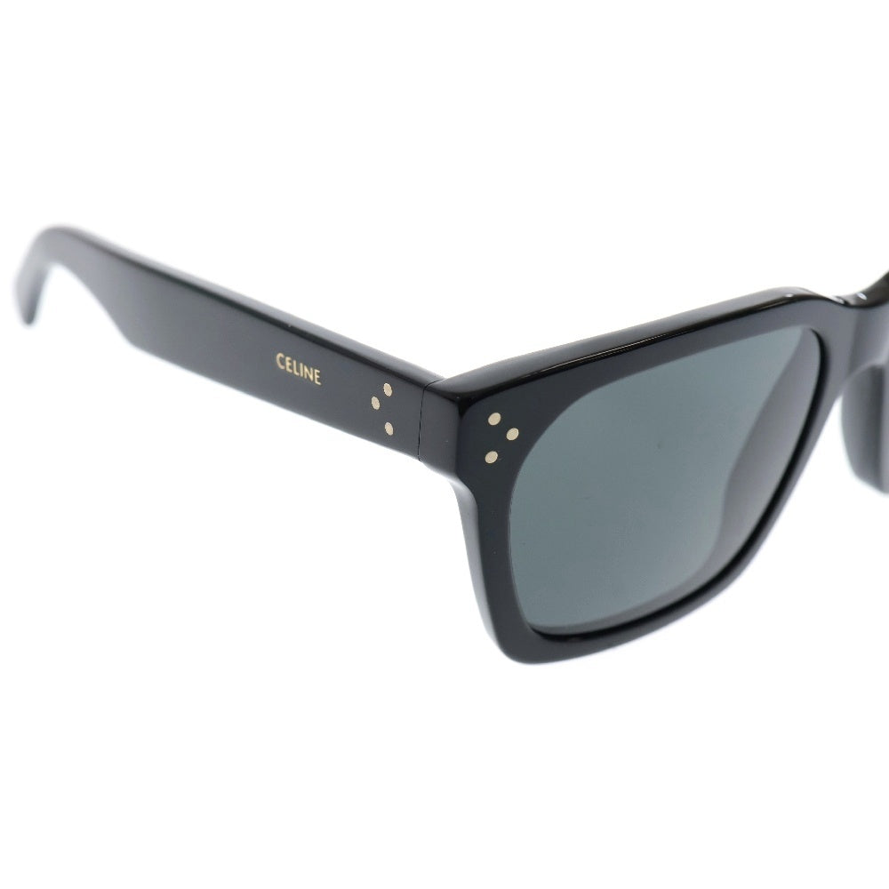 CELINE(セリーヌ) ウェリントン スクエア サングラス 黒 54□19 GD金具 CL40248I