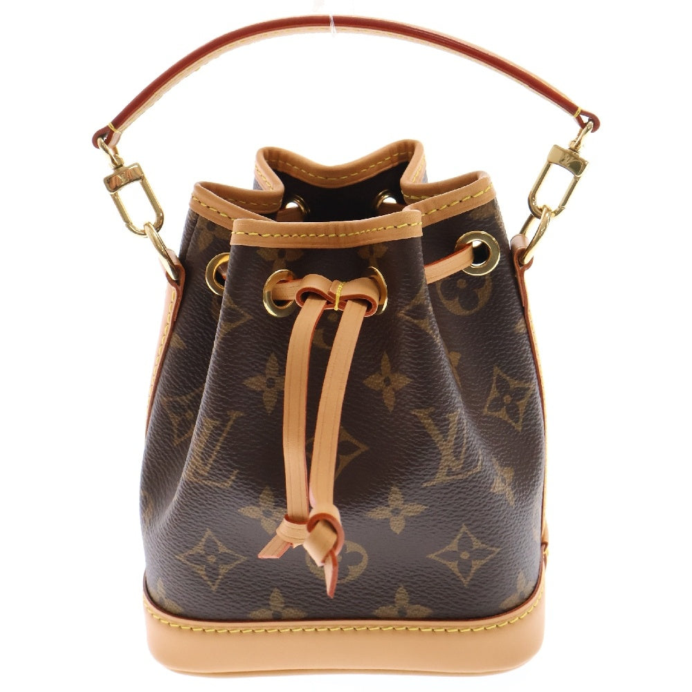 LOUIS VUITTON(ルイヴィトン) モノグラム ナノノエ 2WAYレザーショルダーバッグ ハンドバッグ ブラウン M81266