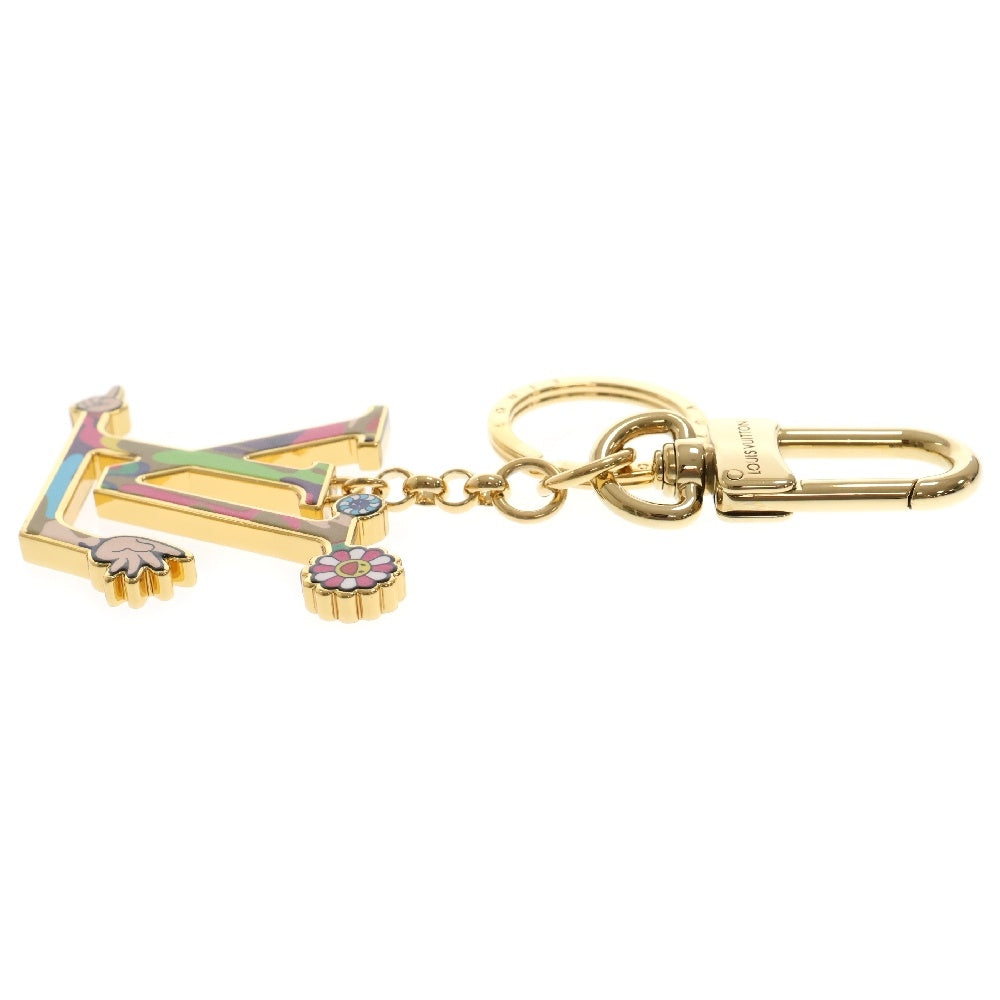 LOUIS VUITTON(ルイヴィトン) ×TM LVアイコニック スーパーフラット バッグチャーム キーホルダー ゴールド メタル M02468