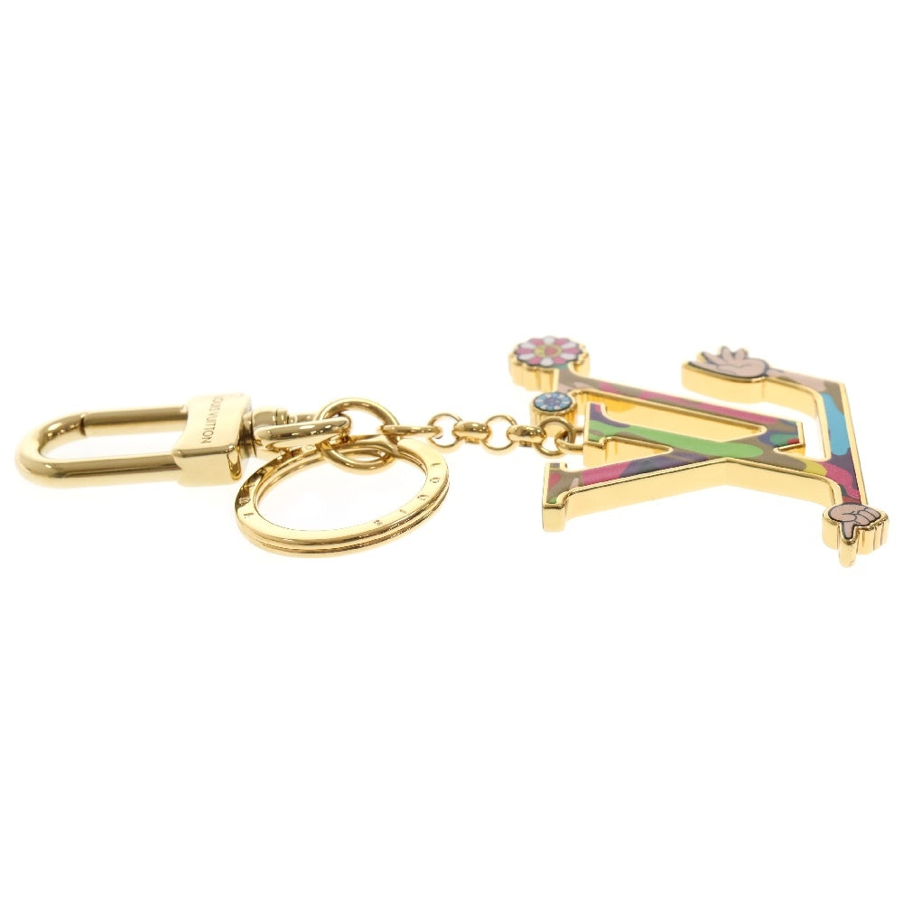 LOUIS VUITTON(ルイヴィトン) ×TM LVアイコニック スーパーフラット バッグチャーム キーホルダー ゴールド メタル M02468