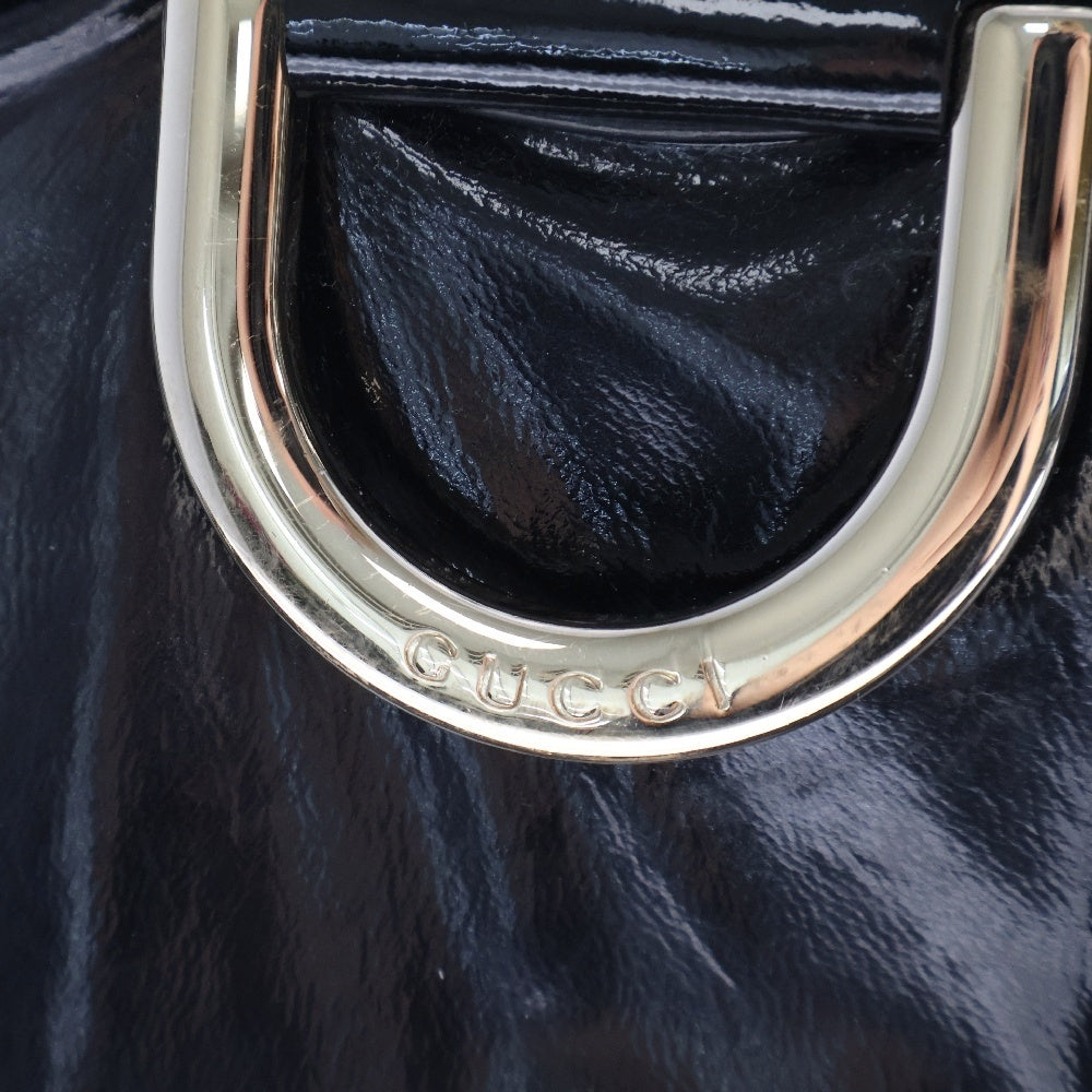 GUCCI(グッチ) パテントレザー アビートートバッグ ブラック レディース 189831