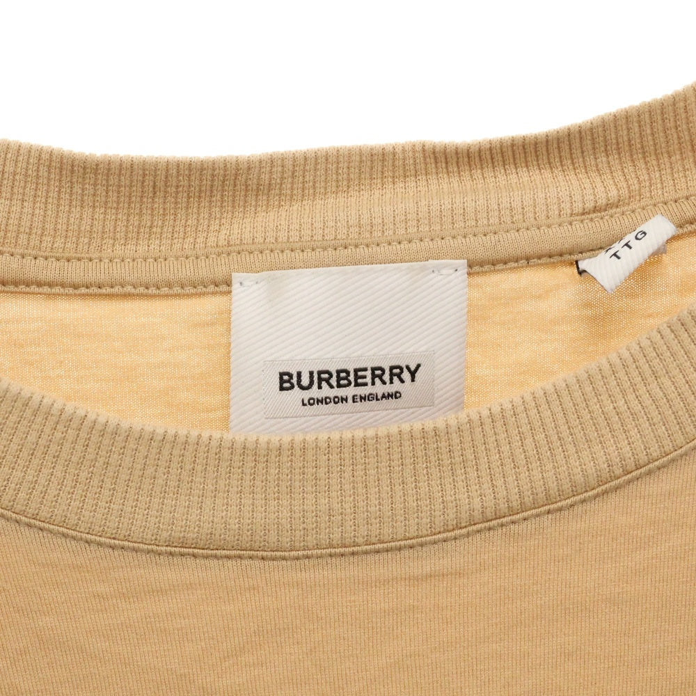 BURBERRY(バーバリー) チェックEKD フロントロゴプリント クルーネック半袖Tシャツ カットソー ベージュ 8072703