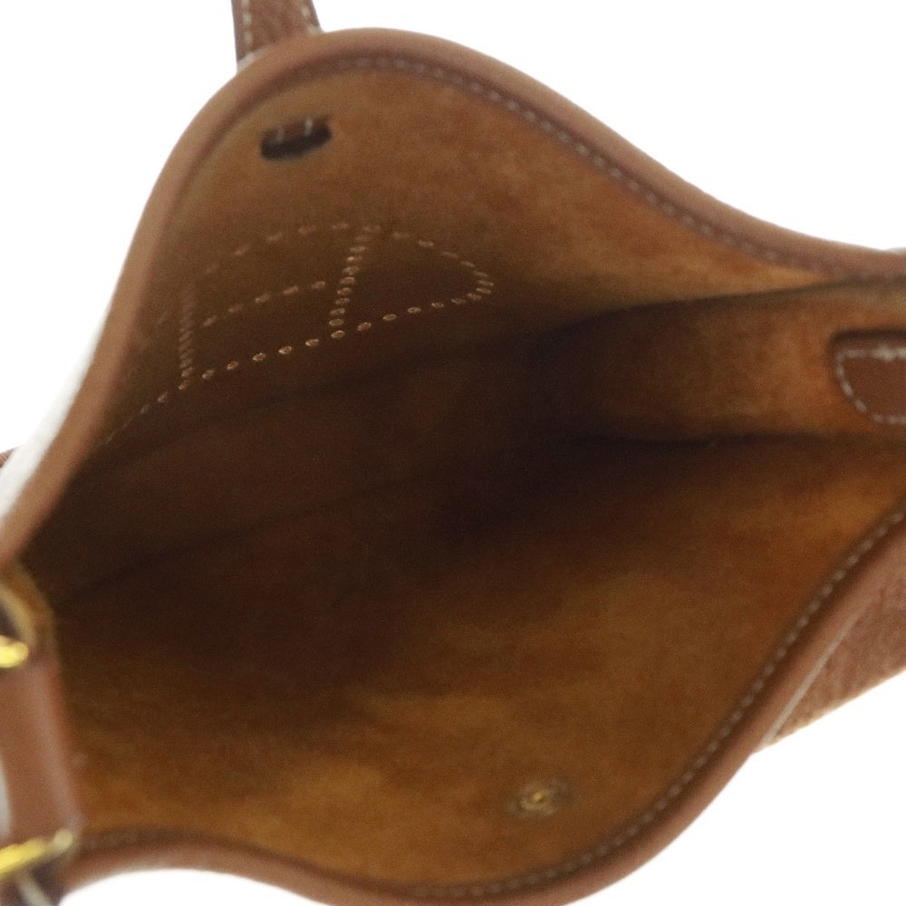 HERMES(エルメス) エヴリン18 ゴールド トリヨン ショルダーバッグ 斜め掛けバッグ 肩掛けバッグ ブラウン レザー GD金具 B刻印