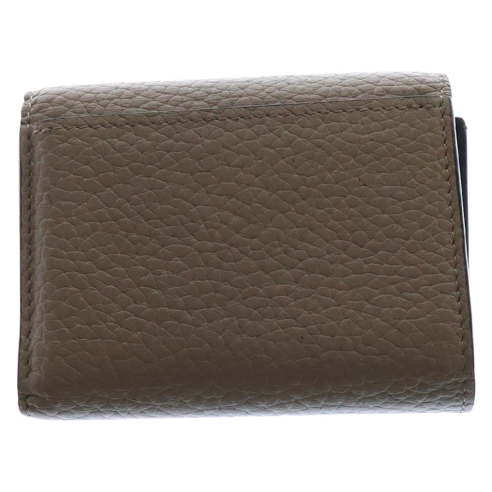 LOUIS VUITTON(ルイヴィトン) カプシーヌ ポルトフォイユ XS ベージュ レザー 小銭入れ 三つ折り財布 RFID M62159