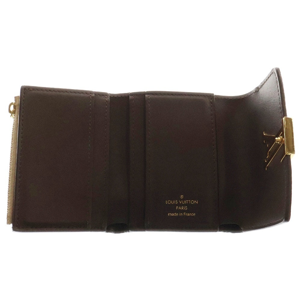 LOUIS VUITTON(ルイヴィトン) カプシーヌ ポルトフォイユ XS ベージュ レザー 小銭入れ 三つ折り財布 RFID M62159