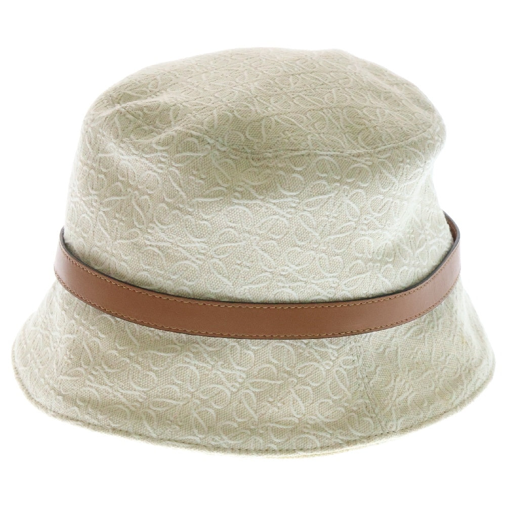 LOEWE(ロエベ) ハット アナグラム ジャカード バケットハット 帽子 アイボリー #37 K820HB1X41