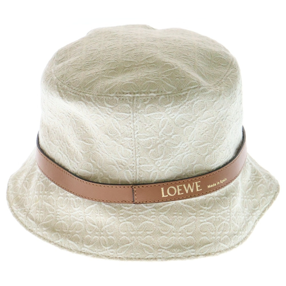 LOEWE(ロエベ) ハット アナグラム ジャカード バケットハット 帽子 アイボリー #37 K820HB1X41