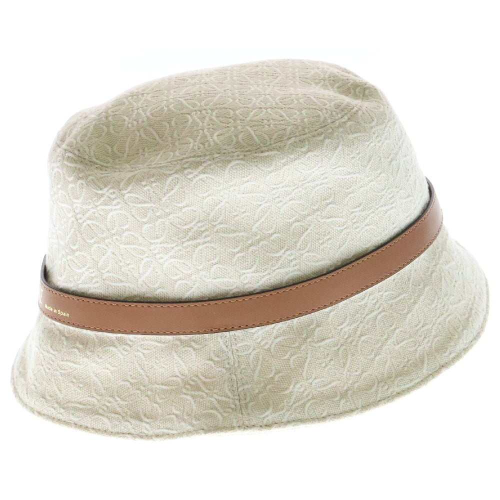 LOEWE(ロエベ) ハット アナグラム ジャカード バケットハット 帽子 アイボリー #37 K820HB1X41