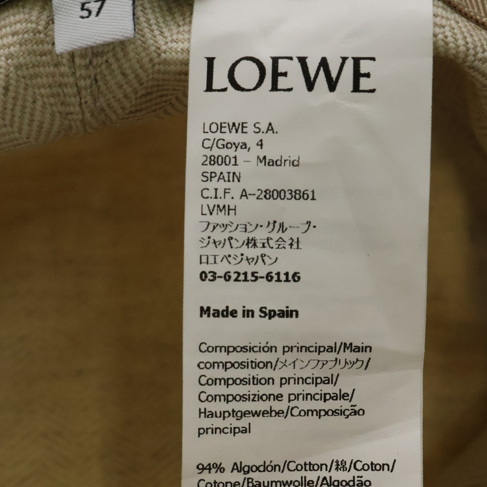 LOEWE(ロエベ) ハット アナグラム ジャカード バケットハット 帽子 アイボリー #37 K820HB1X41