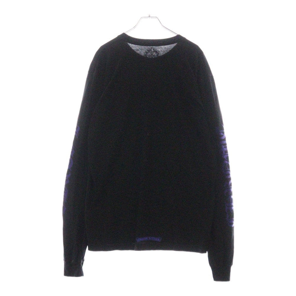 CHROME HEARTS(クロムハーツ) Neck Logo L/S TEE ネックロゴ ロングスリーブカットソー 長袖Tシャツ ブラック×パープル