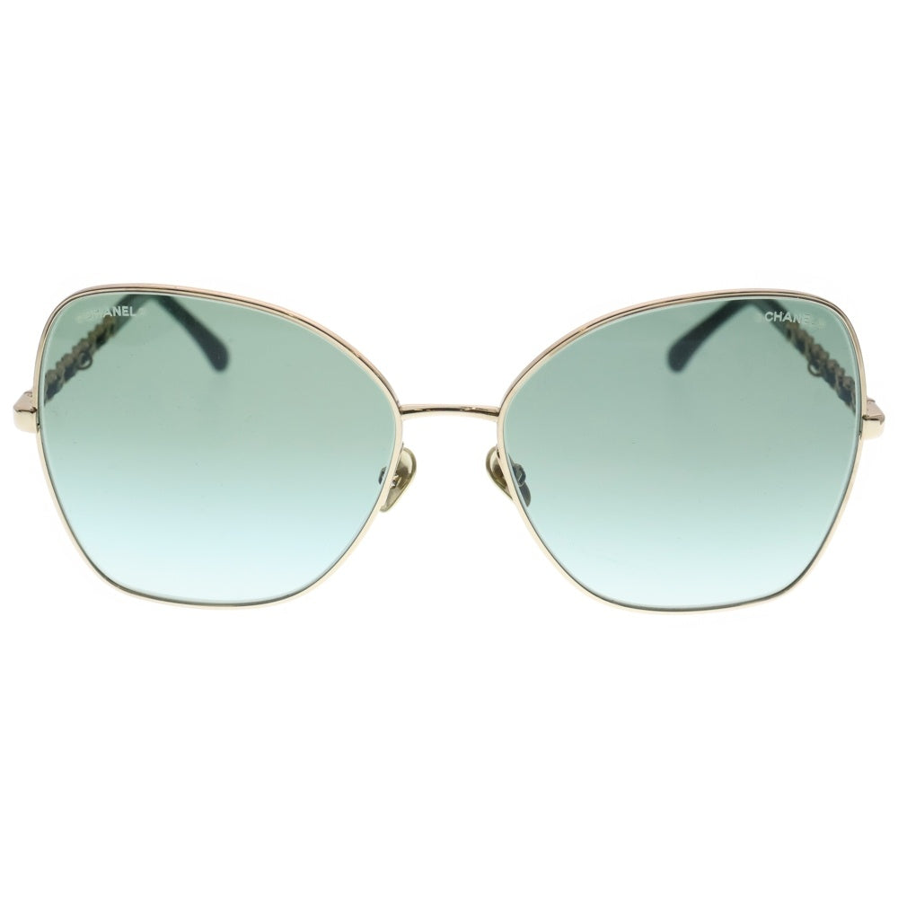 CHANEL(シャネル) バタフライシェイプ サングラス メガネ ゴールド×グリーン 51□16