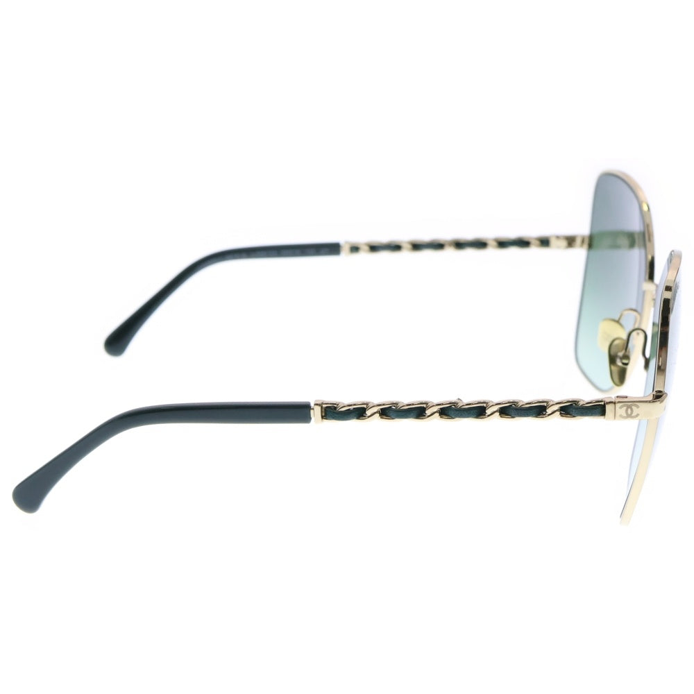 CHANEL(シャネル) バタフライシェイプ サングラス メガネ ゴールド×グリーン 51□16