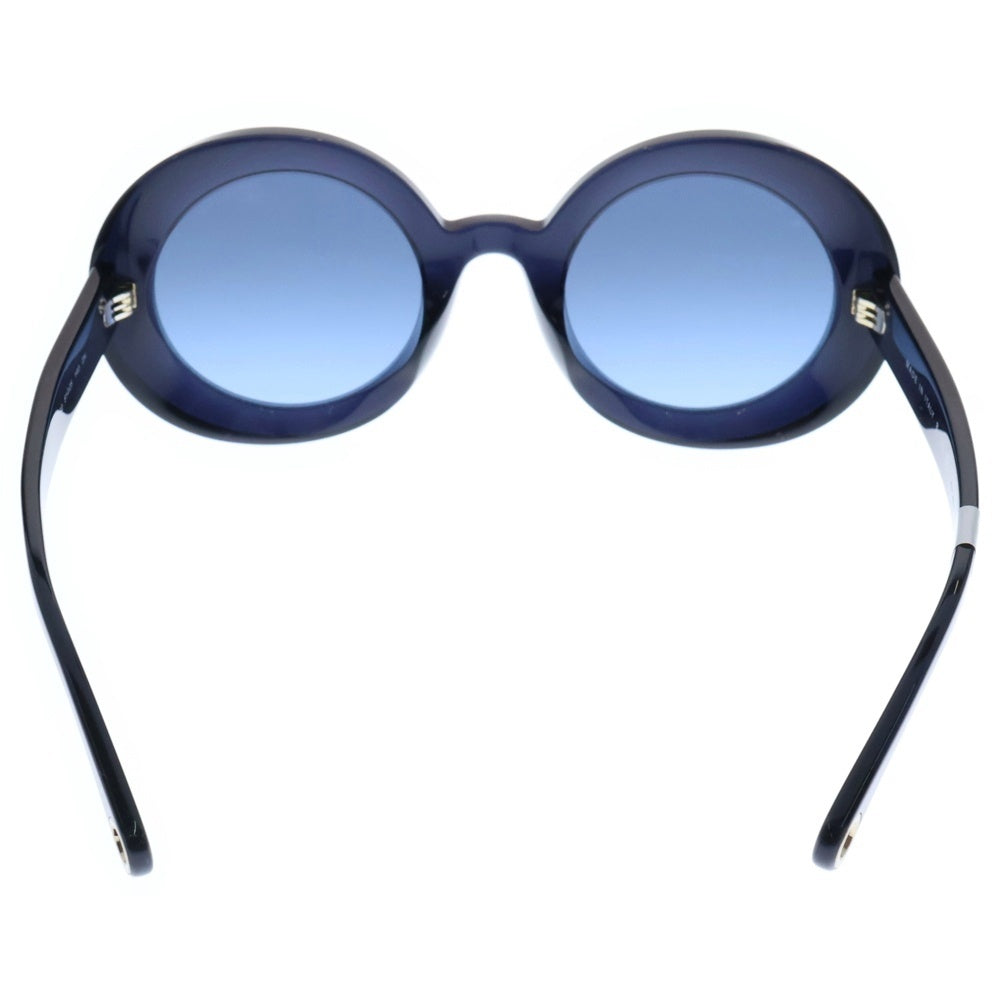 CHANEL(シャネル) ココマーク ラウンドシェープ パールチェーン サングラス メガネ ブラック×ブルー 5489-A