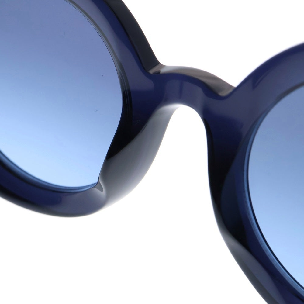 CHANEL(シャネル) ココマーク ラウンドシェープ パールチェーン サングラス メガネ ブラック×ブルー 5489-A