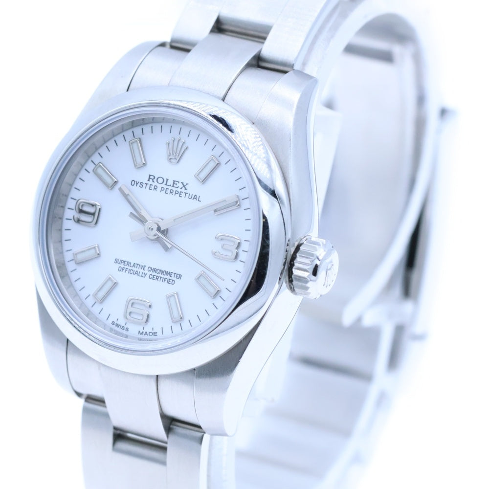 ROLEX(ロレックス) 176200 オイスターパーペチュアル 白文字盤 SS/AT ステンレス 自動巻き 腕時計