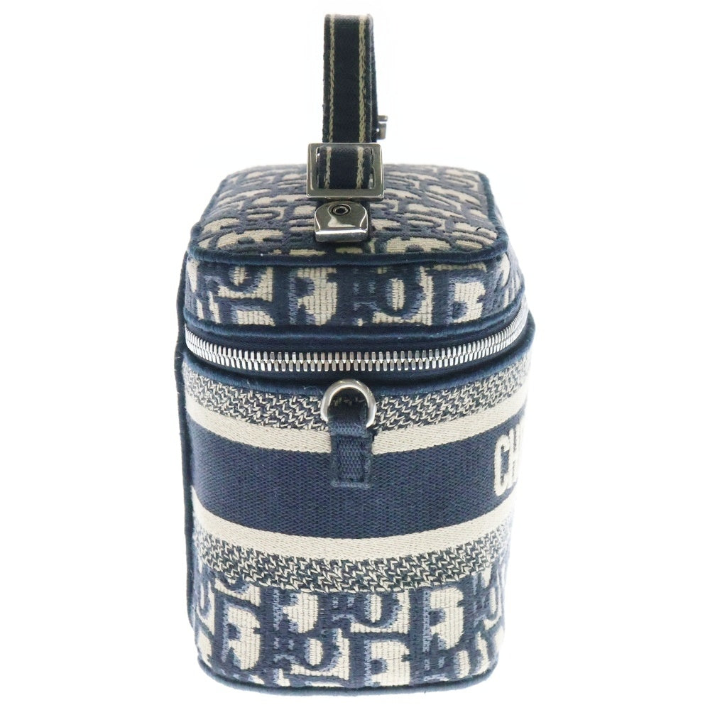 Christian Dior(クリスチャンディオール) オブリーク バニティ スモール ネイビー キャンバス 2WAY ハンドバッグ ショルダーバッグ レディース