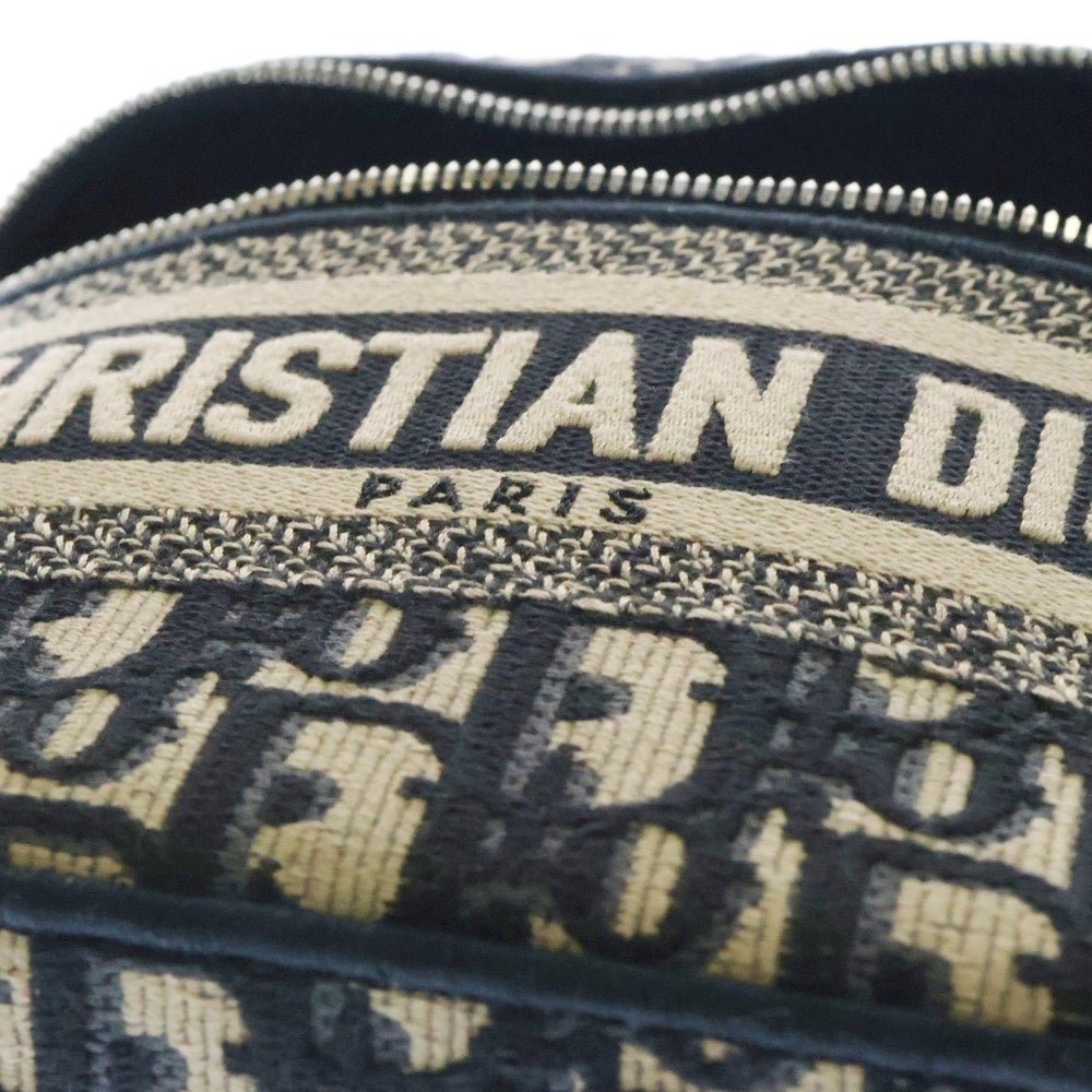 Christian Dior(クリスチャンディオール) オブリーク バニティ スモール ネイビー キャンバス 2WAY ハンドバッグ ショルダーバッグ レディース