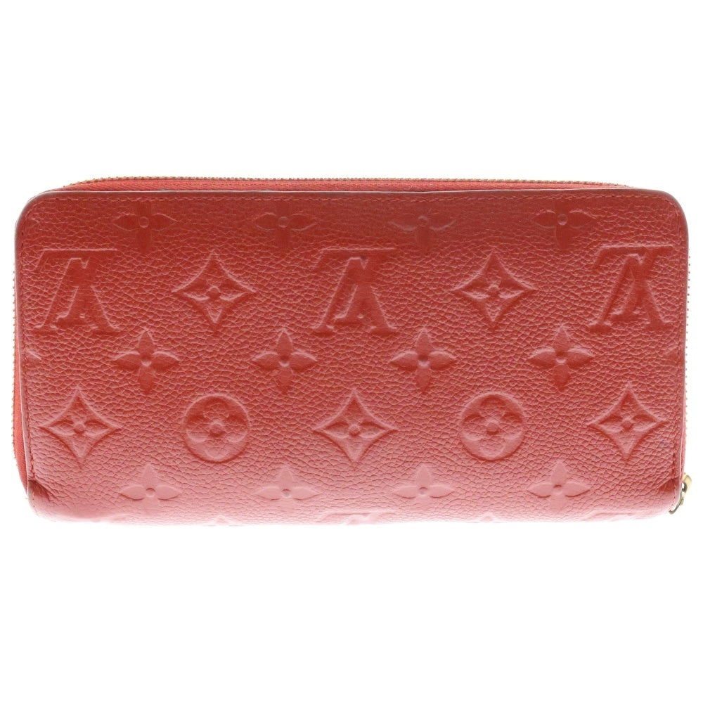 LOUIS VUITTON(ルイヴィトン) モノグラムアンプラント ジッピーウォレット スカーレット レザー M63691 長財布