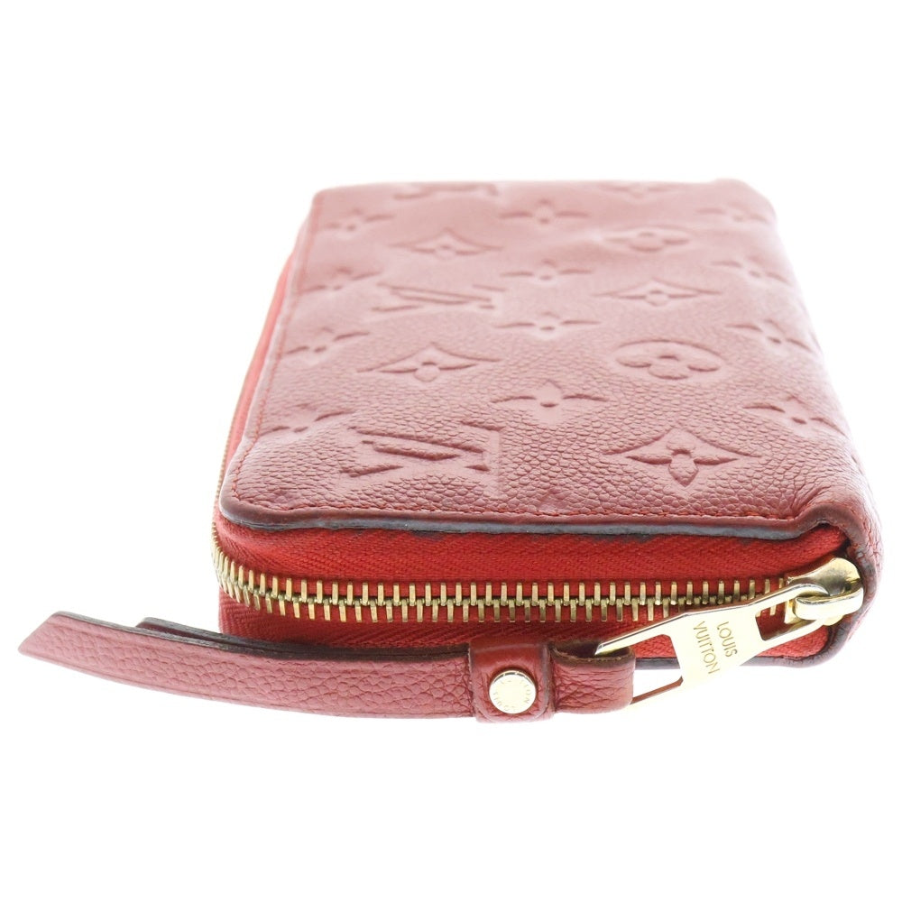 LOUIS VUITTON(ルイヴィトン) モノグラムアンプラント ジッピーウォレット スカーレット レザー M63691 長財布