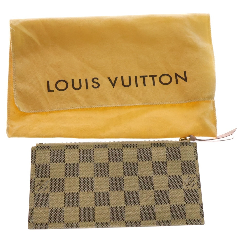 LOUIS VUITTON(ルイヴィトン) ダミエ・アズール ポシェット・フェリシー チェーンウォレット ショルダーウォレット ショルダーバッグ アイボリー ゴールド金具 PVC N63106