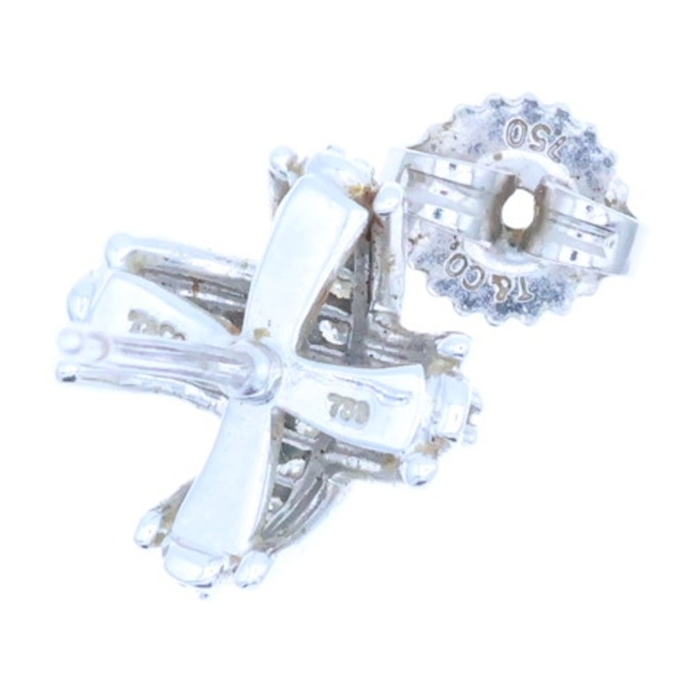 TIFFANY&Co(ティファニー) シグネチャークロス ダイヤ付 ピアス イヤリング K18WG レディース