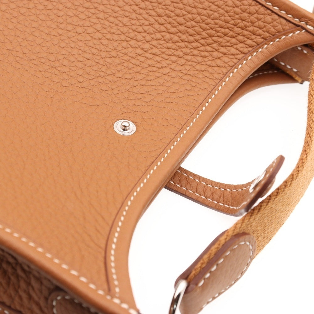HERMES(エルメス) エブリンTPM ゴールド トリヨン ショルダーバッグ シルバー金具 W刻印 ブラウン