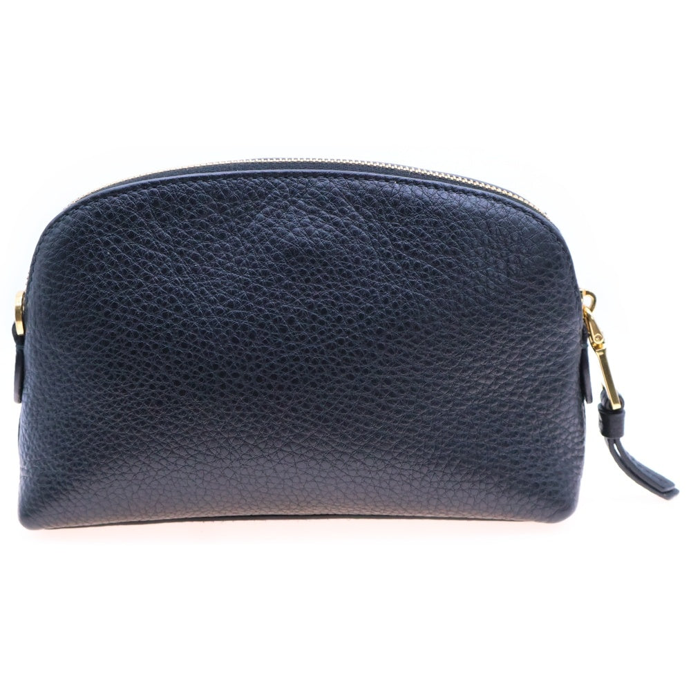 PRADA(プラダ) サフィアーノ ポーチ ケース 収納 ブラック ゴールド金具 レザー 1ND005