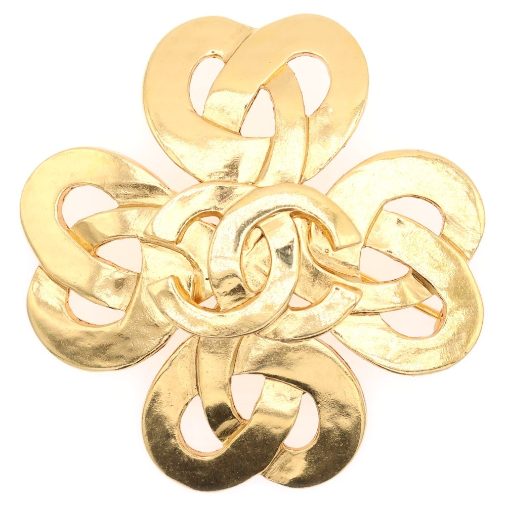 CHANEL(シャネル) ハート フラワー クローバー ココブローチ 97/P ゴールド バッジ