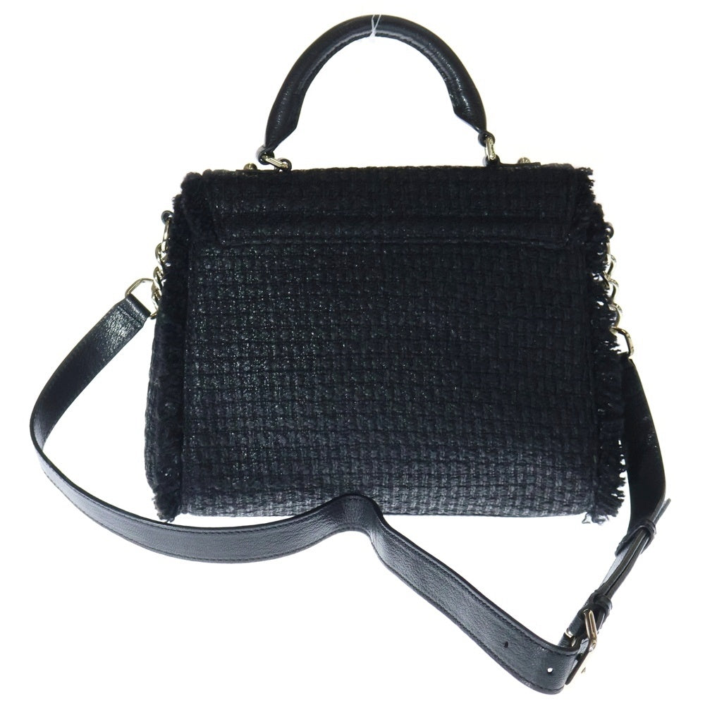 Kate Spade(ケイトスペード) タキシードヒルツイードトップハンドルバッグ ショルダーバッグ ブラック