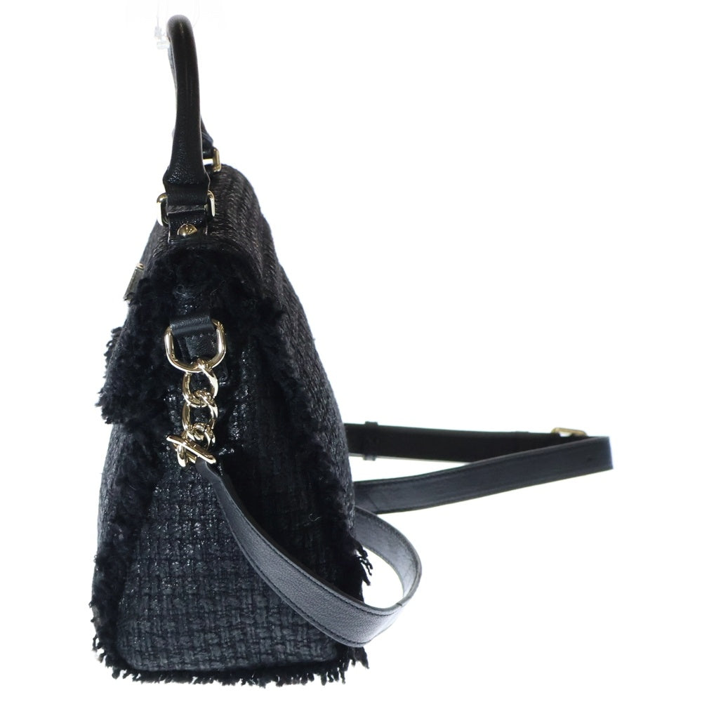 Kate Spade(ケイトスペード) タキシードヒルツイードトップハンドルバッグ ショルダーバッグ ブラック