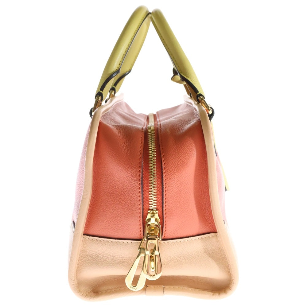 LOEWE(ロエベ) アマソナバック28 ハンドバッグ オレンジ×イエロー ゴールド金具 レザー