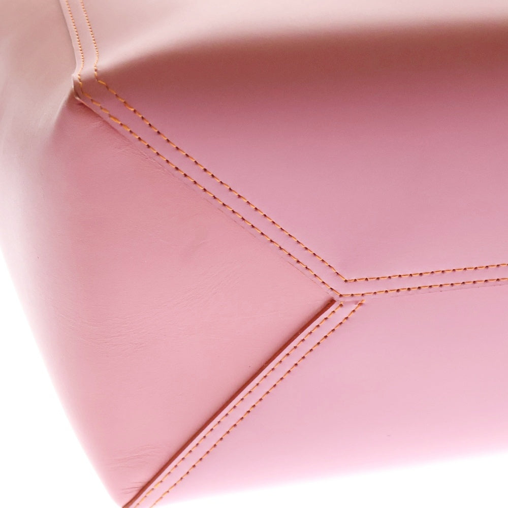 LOEWE(ロエベ) レオ トートバッグ ハンドバッグ シルバー金具 ピンク×オレンジ/レザー