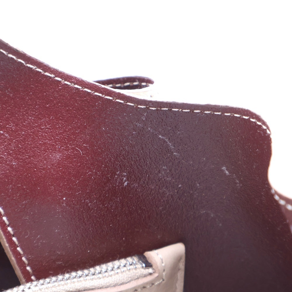 TOD'S(トッズ) T-timeless Tタイムレス レザーハンドバッグ ベージュ×レッド