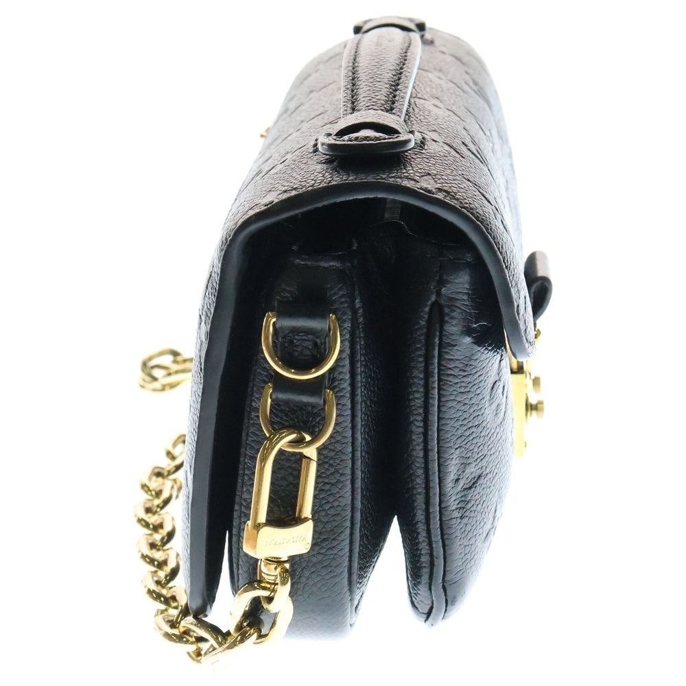 LOUIS VUITTON(ルイヴィトン) モノグラムアンプラント ポシェット・メティス EW ノワール レザー M46595 2WAY ハンドバッグ ショルダーバッグ