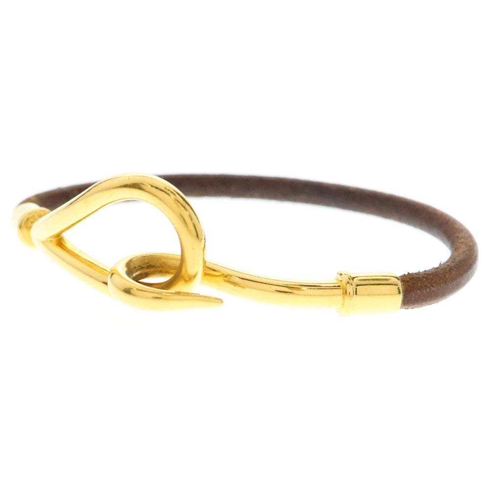 HERMES(エルメス) ジャンボフック ブレスレット バングル ブラウン ゴールド金具