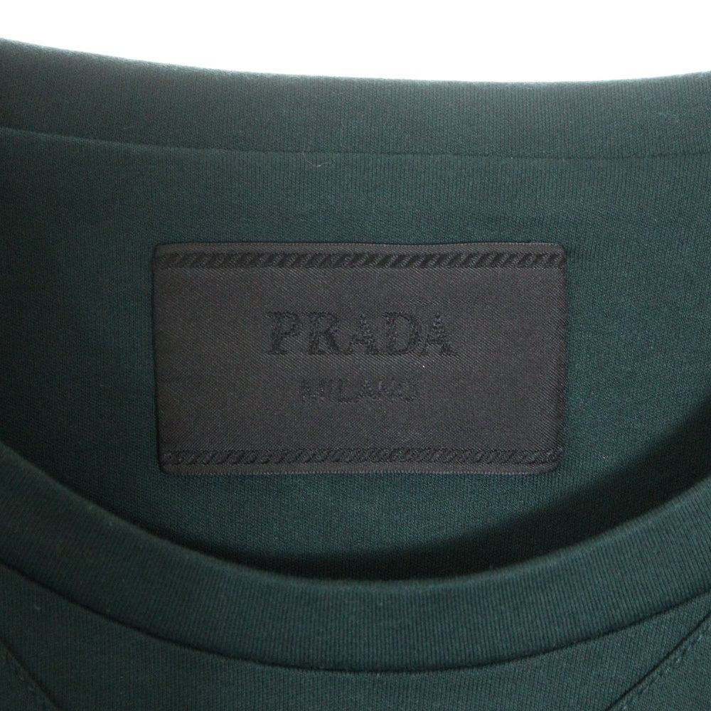 PRADA(プラダ) 23SS トライアングルロゴプレート コットン 半袖Tシャツ カットソー グリーン UJN861 S232 240