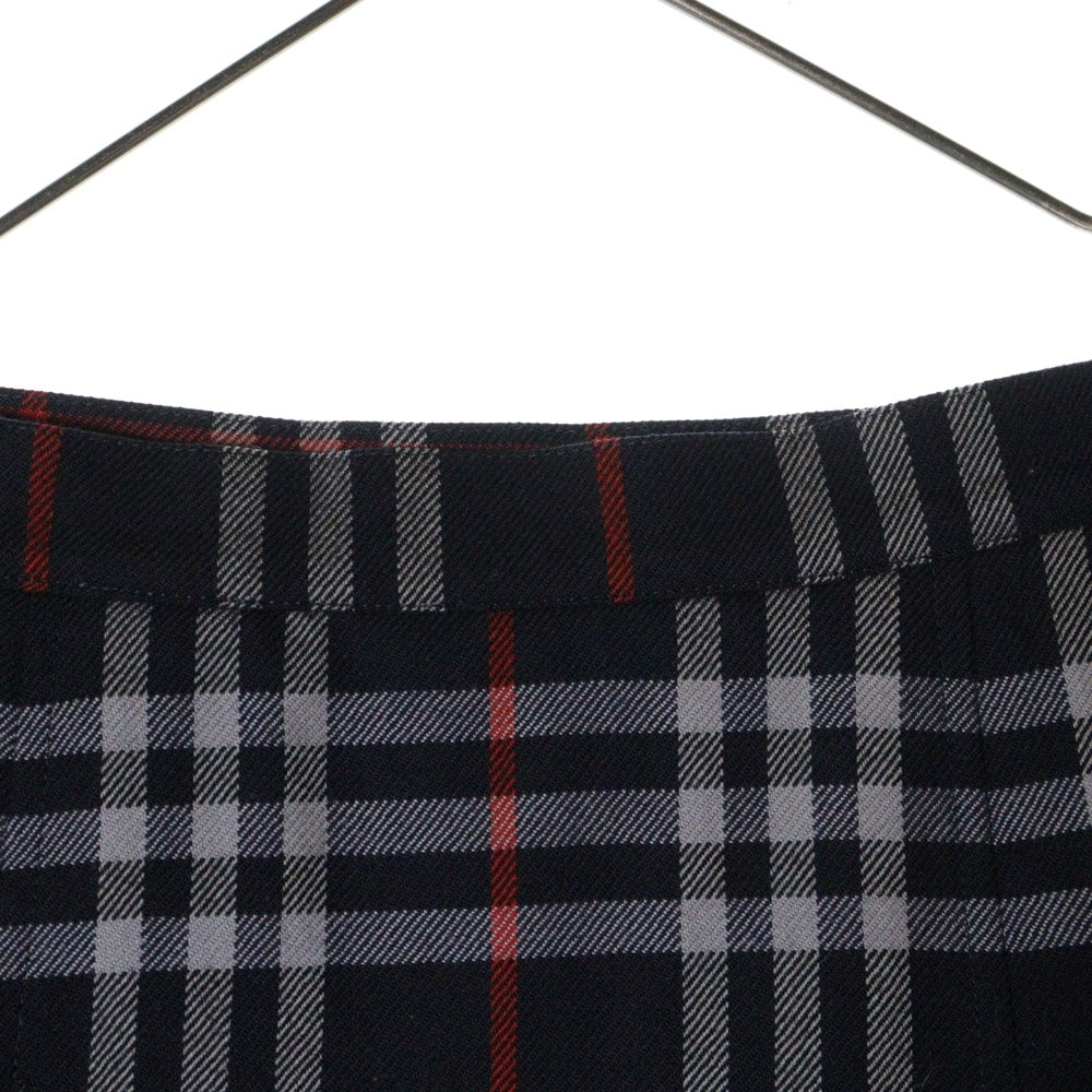 BURBERRY(バーバリー) ノバチェック 総柄 プリーツ ミディアム フレアスカート ネイビー レディース FXA03-007