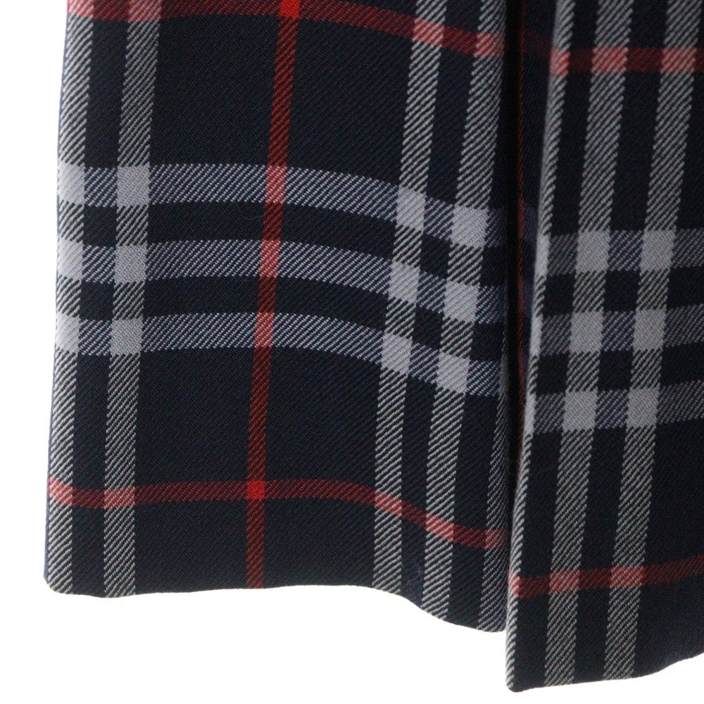 BURBERRY(バーバリー) ノバチェック 総柄 プリーツ ミディアム フレアスカート ネイビー レディース FXA03-007